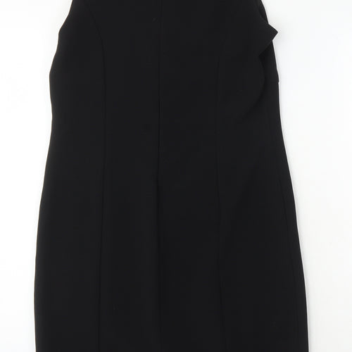 BHS Womens Black Polyester Shift Size 12 Roll Neck