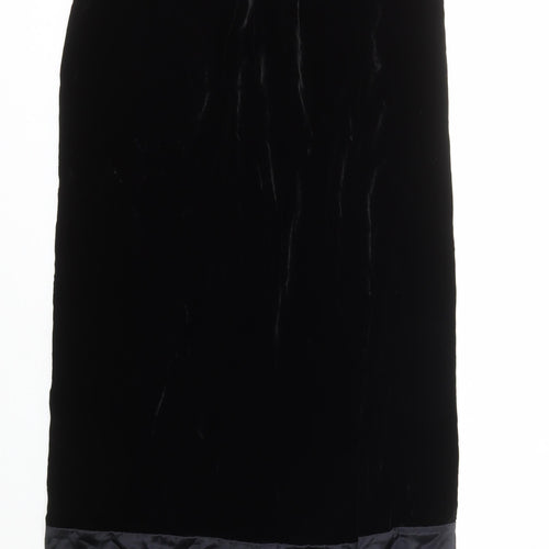 Fenn Wright Manson Womens Black Viscose Straight & Pencil Skirt Size 12 Zip