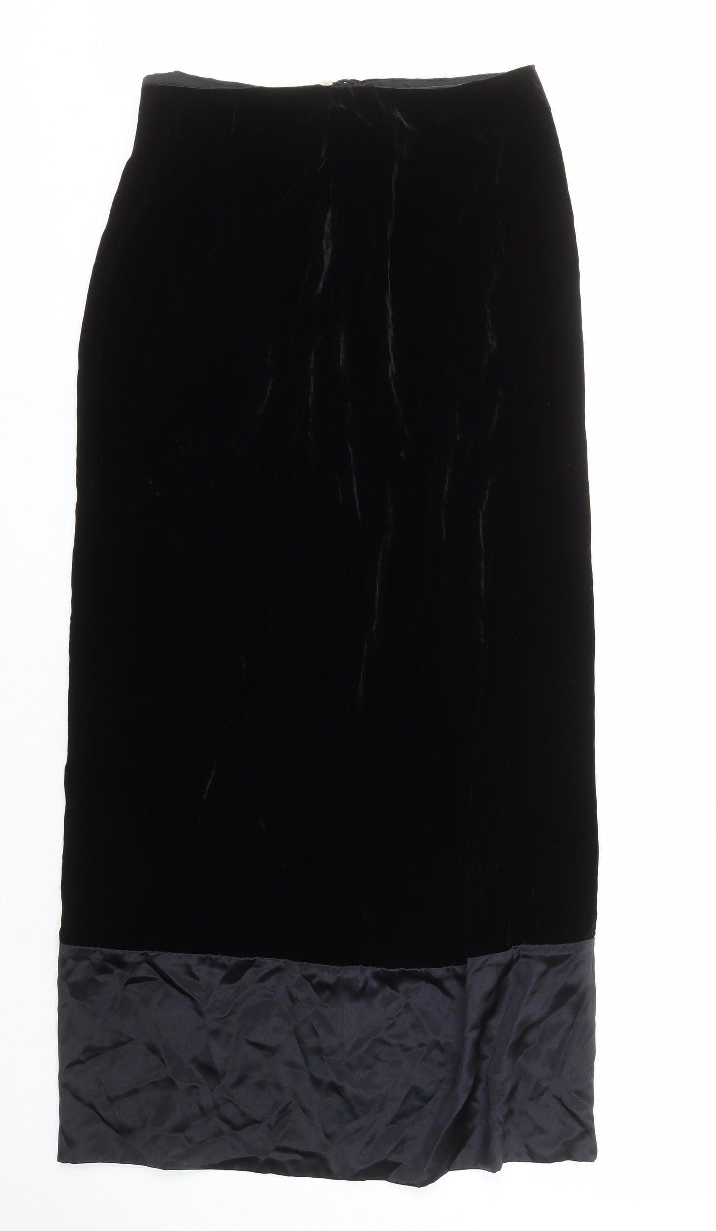 Fenn Wright Manson Womens Black Viscose Straight & Pencil Skirt Size 12 Zip