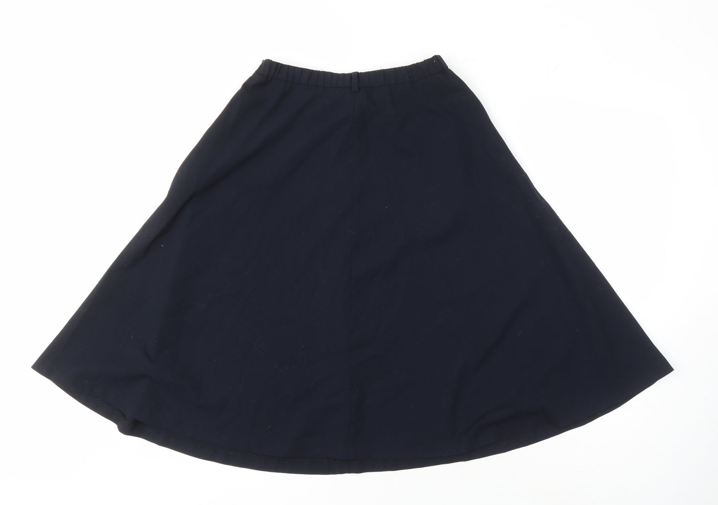 Zara Womens Blue Polyester A-Line Skirt Size XS Zip