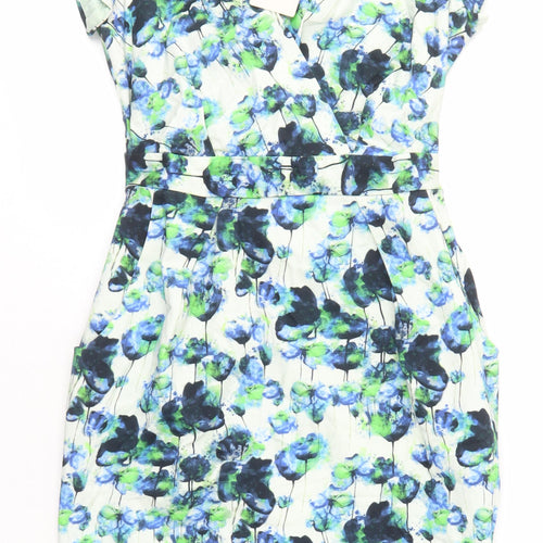 AlMari Womens Multicoloured Floral Chlorofibre Pencil Dress Size 10 Sweetheart