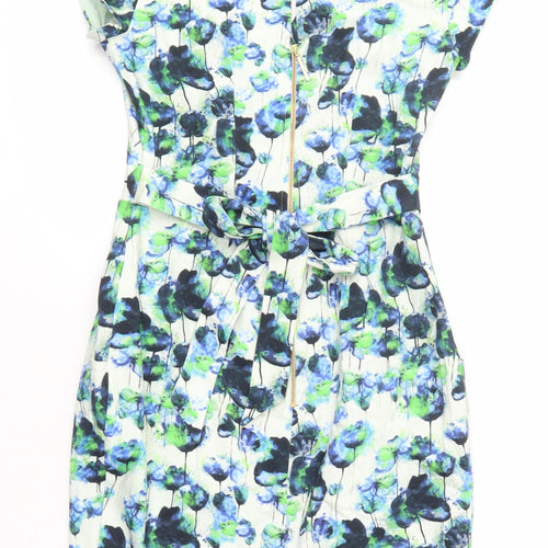 AlMari Womens Multicoloured Floral Chlorofibre Pencil Dress Size 10 Sweetheart