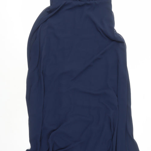 ASOS Womens Blue Polyester Ball Gown Size 8 Square Neck