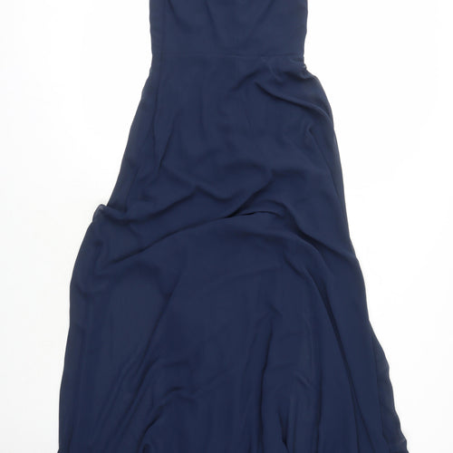 ASOS Womens Blue Polyester Ball Gown Size 8 Square Neck