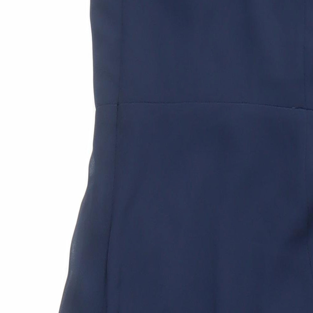 ASOS Womens Blue Polyester Ball Gown Size 8 Square Neck