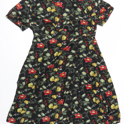 Joe Browns Womens Multicoloured Floral Polyester A-Line Size 18 V-Neck