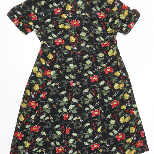 Joe Browns Womens Multicoloured Floral Polyester A-Line Size 18 V-Neck