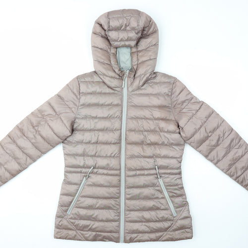 HFX Womens Brown Puffer Jacket Jacket Size XS