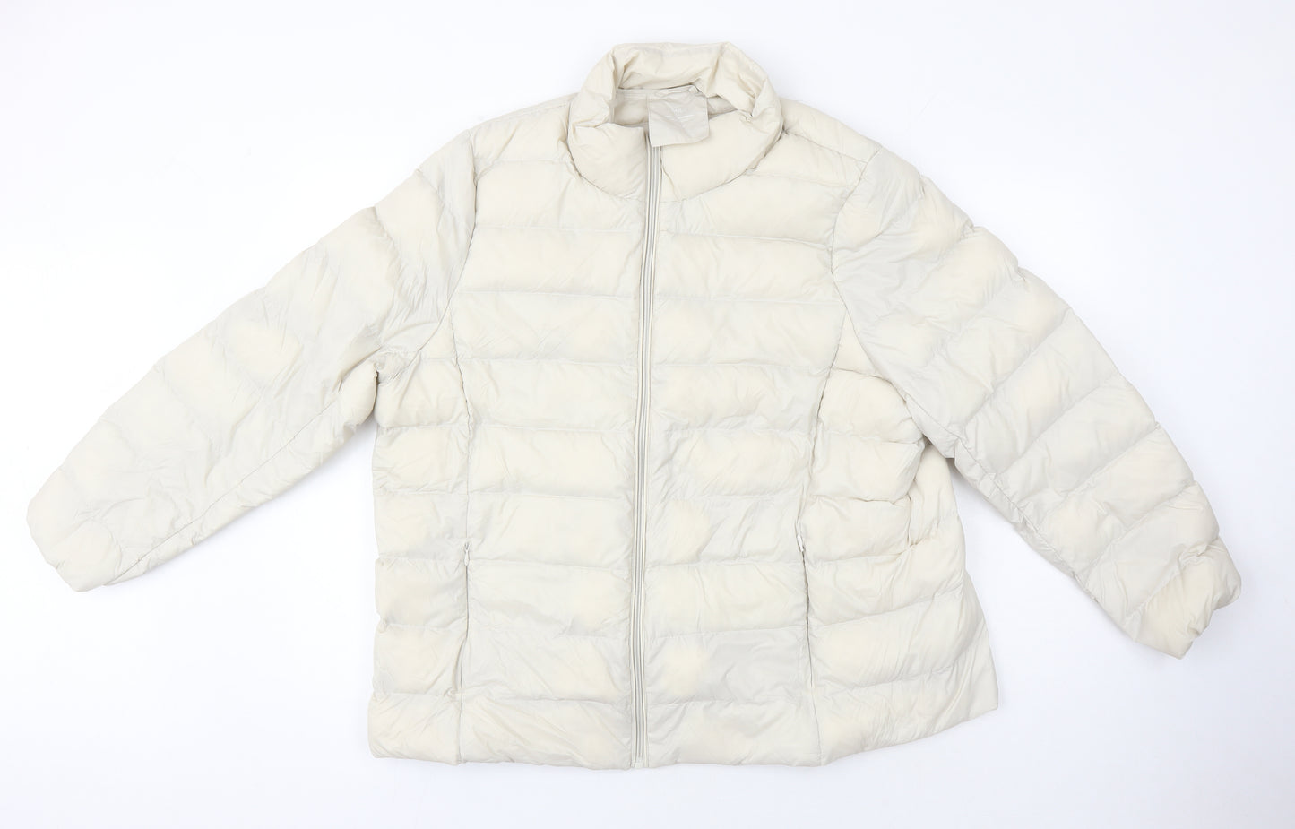 M&S Womens Beige Puffer Jacket Jacket Size 22