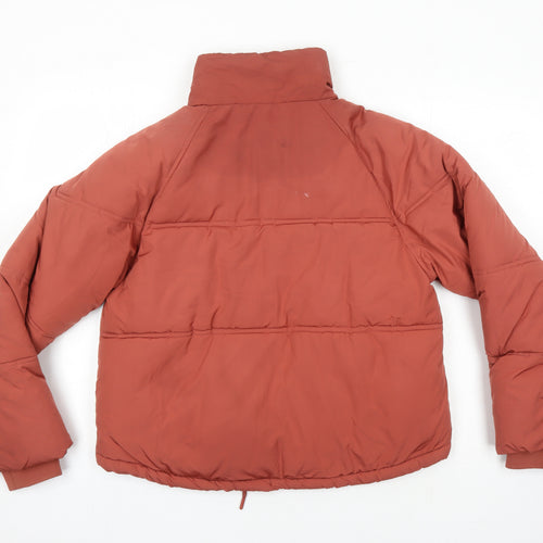 Topshop Womens Brown Herringbone Puffer Jacket Jacket Size 10