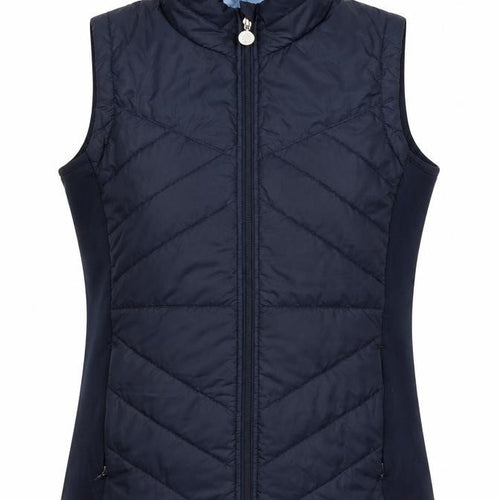 Green Lamb Womens Blue Herringbone Gilet Waistcoat Size 14