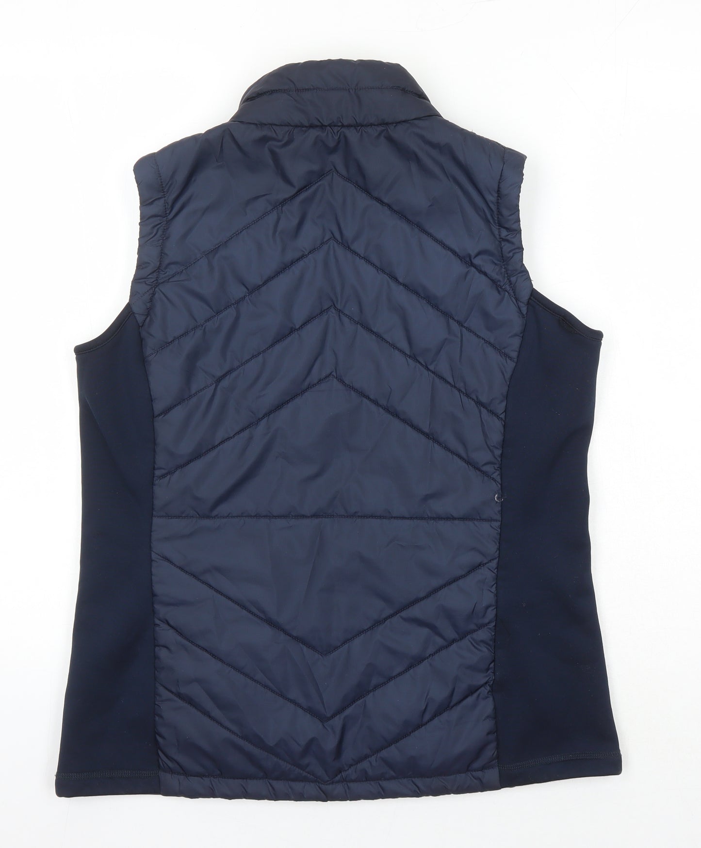 Green Lamb Womens Blue Herringbone Gilet Waistcoat Size 14