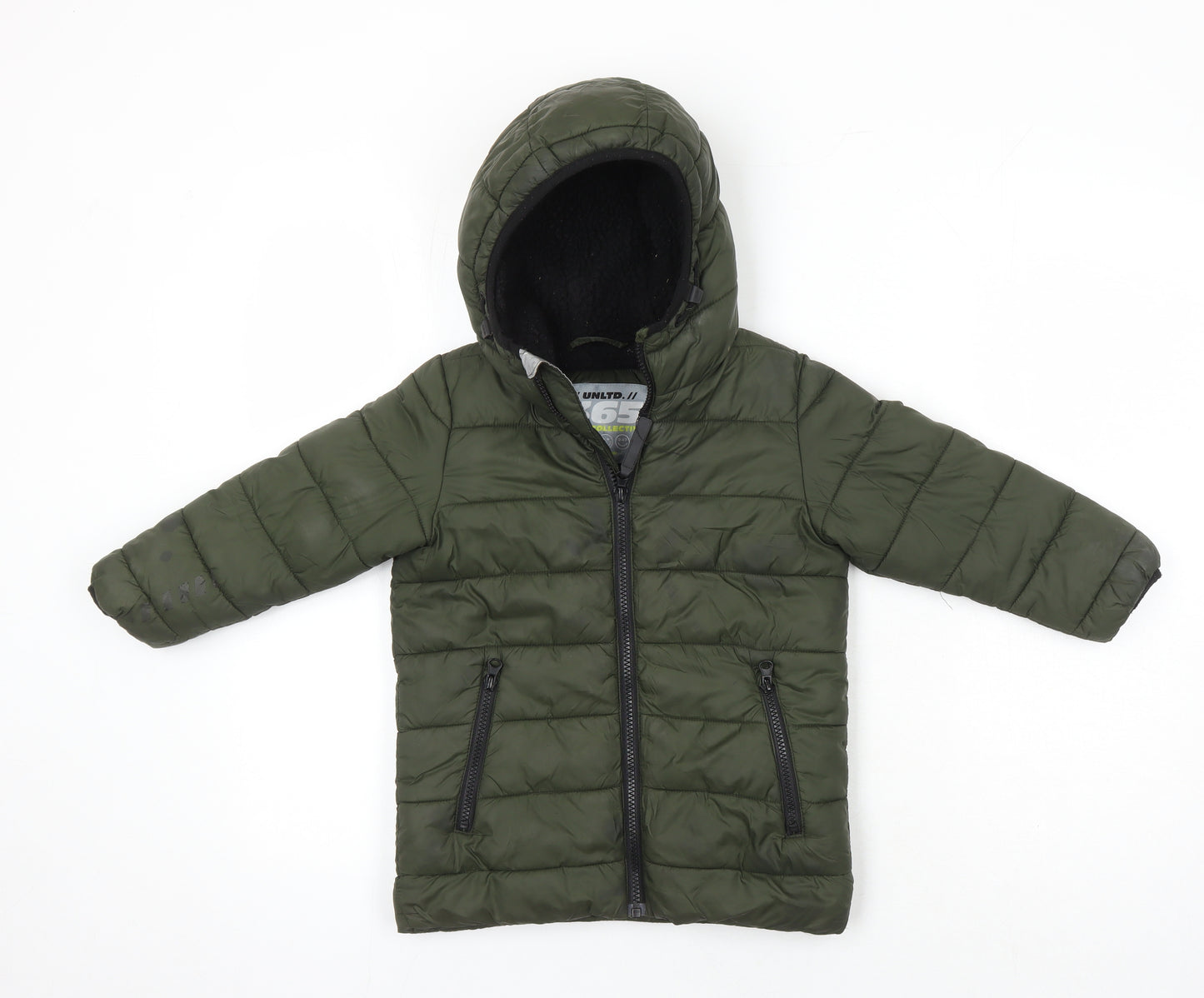 Next Boys Gold Ikat Puffer Jacket Coat Size 3 Years