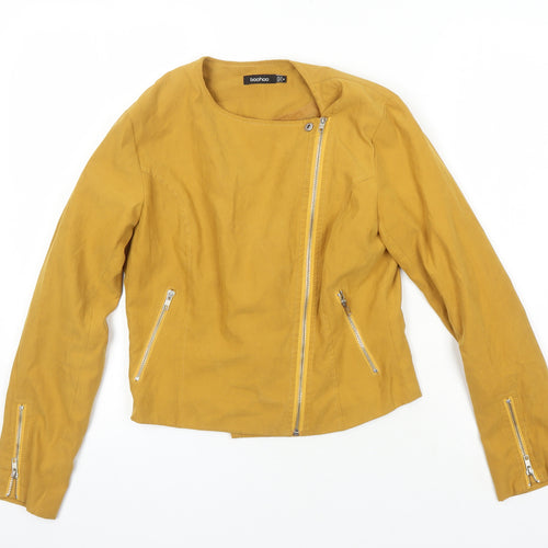 Boohoo Womens Yellow Jacket Size 8