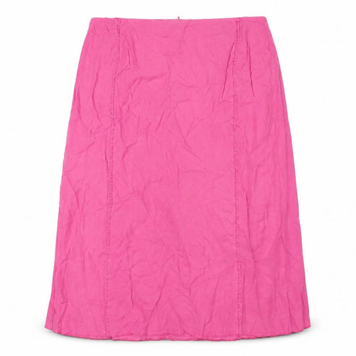 Ann Harvey Womens Pink Lyocell A-Line Skirt Size 22 Zip