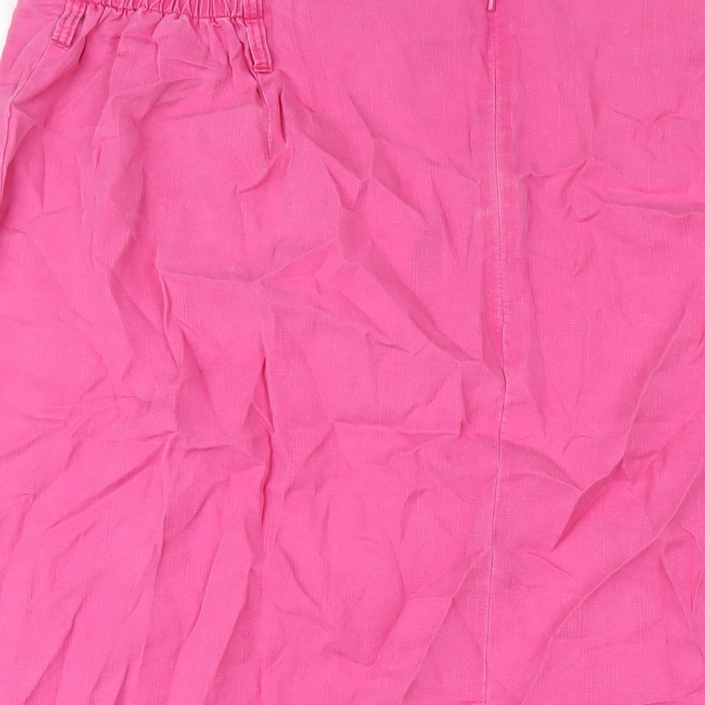 Ann Harvey Womens Pink Lyocell A-Line Skirt Size 22 Zip