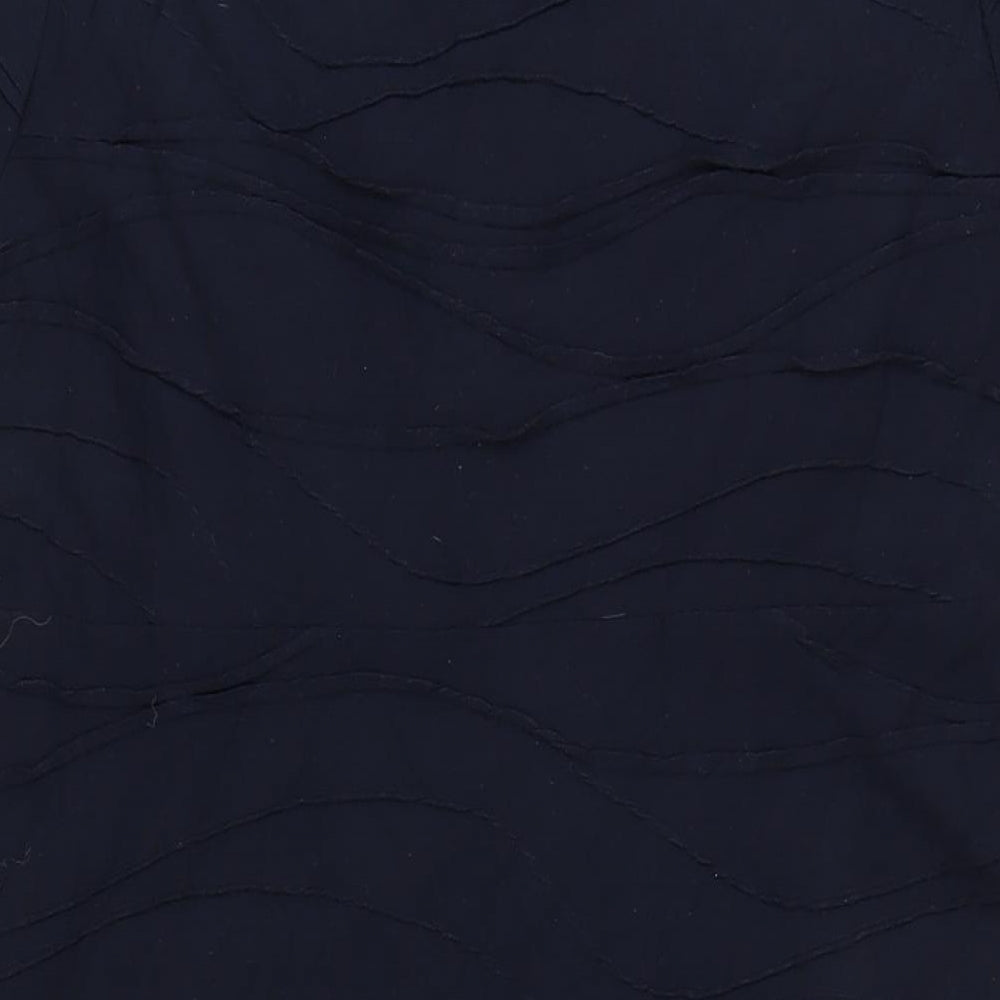 RJR.John Rocha Womens Blue Polyethylene A-Line Size 16 V-Neck Pullover