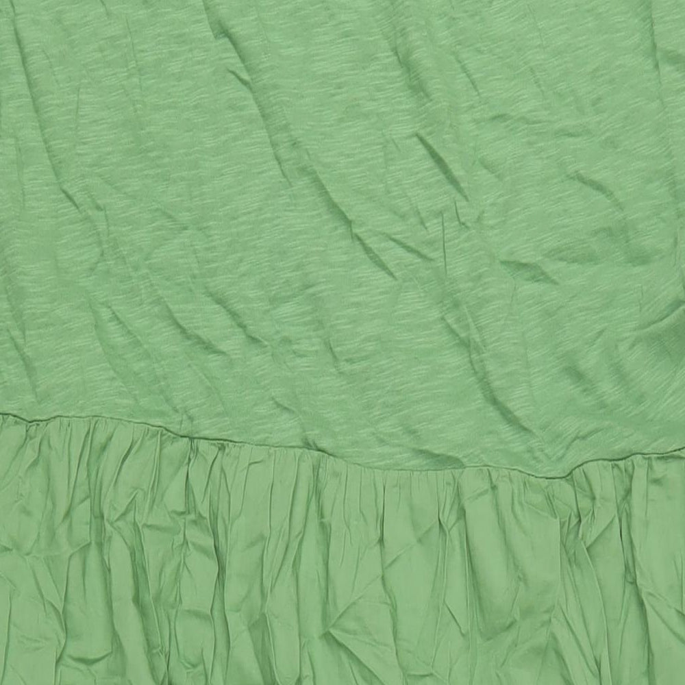 Boden Womens Green Geometric Cotton A-Line Size 18 Round Neck Pullover