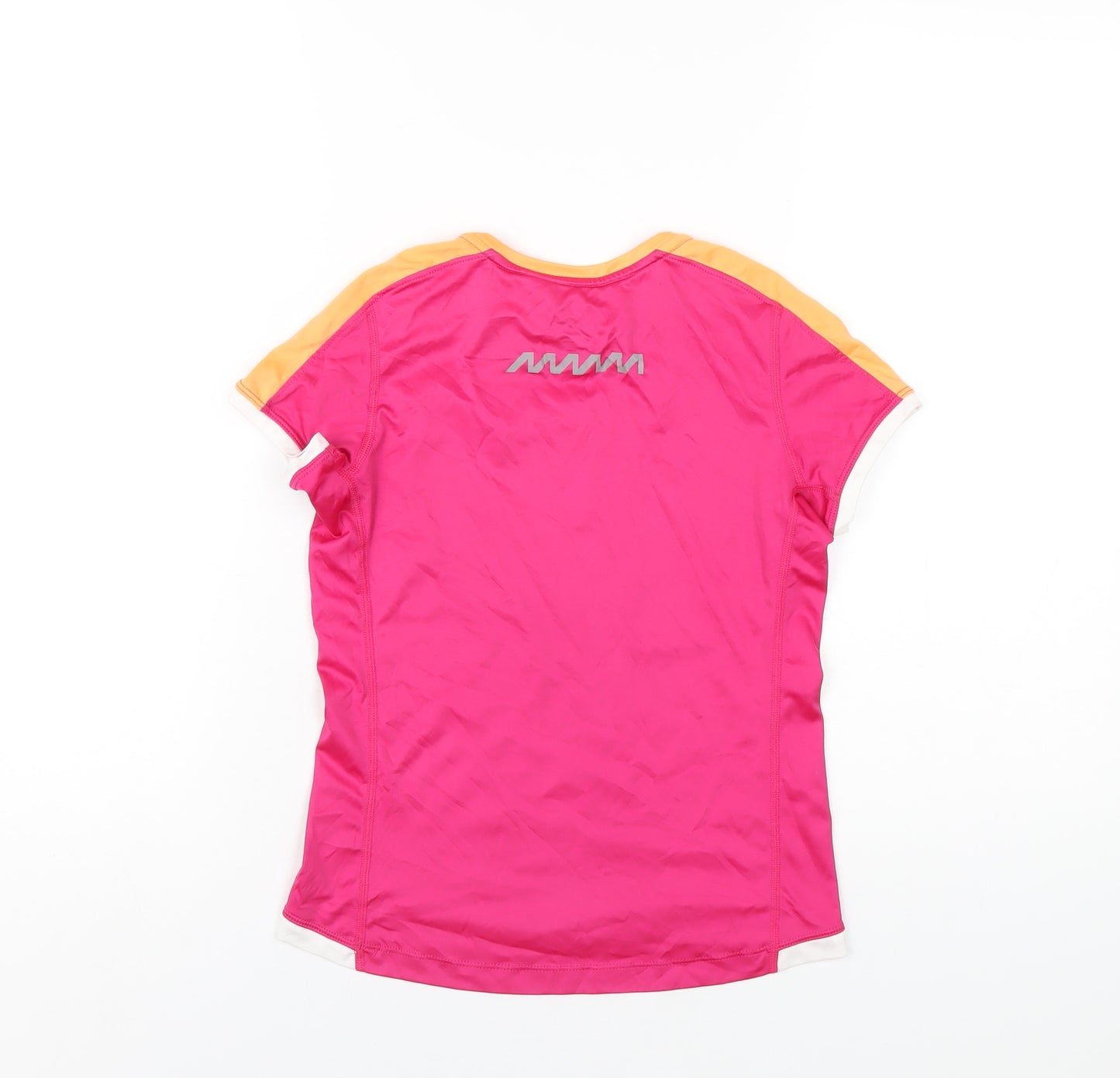 Nike Girls Pink Polyester Basic T-Shirt Size 10-11 Years Round Neck Pullover