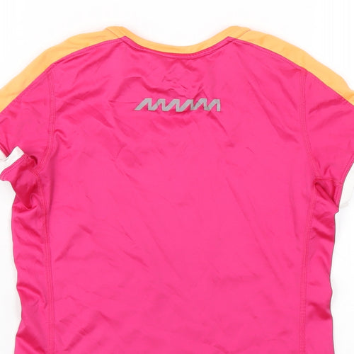 Nike Girls Pink Polyester Basic T-Shirt Size 10-11 Years Round Neck Pullover