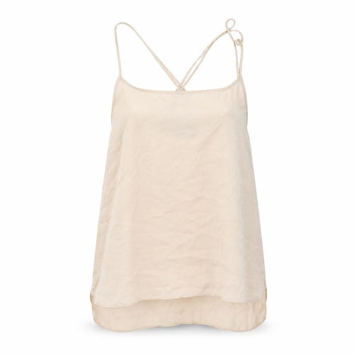 Marks and Spencer Womens Beige Polyester Camisole T-Shirt Size 10 Scoop Neck