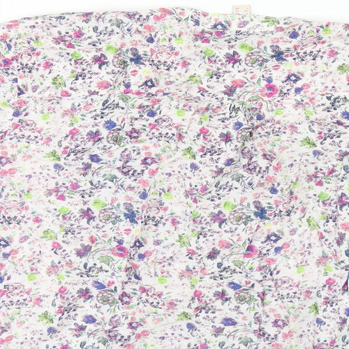 Esprit Womens Multicoloured Floral Viscose Basic T-Shirt Size 18 V-Neck