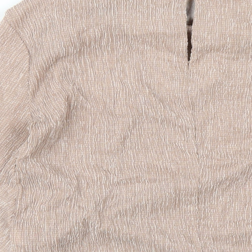 H&M Womens Pink Polyester Basic T-Shirt Size M Round Neck