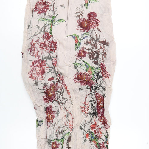 French Connection Womens Pink Floral Polyester A-Line Size 10 Sweetheart Zip