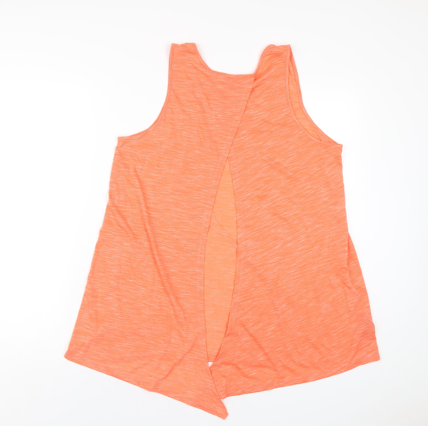 Long Tall Sally Womens Orange Polyester Basic Tank Size M Scoop Neck