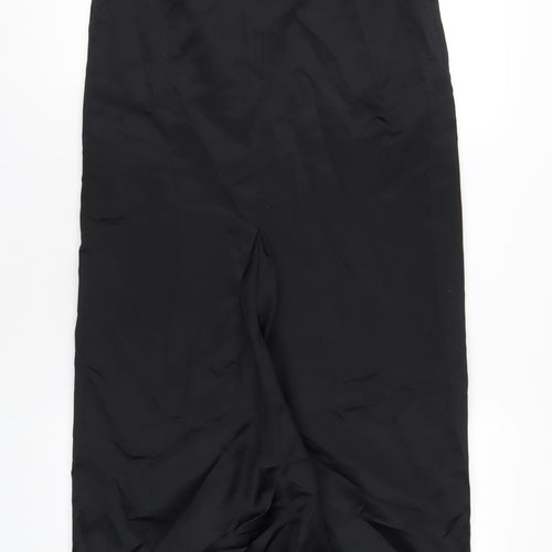 Debut Womens Black Polyester A-Line Size 12 Square Neck Zip