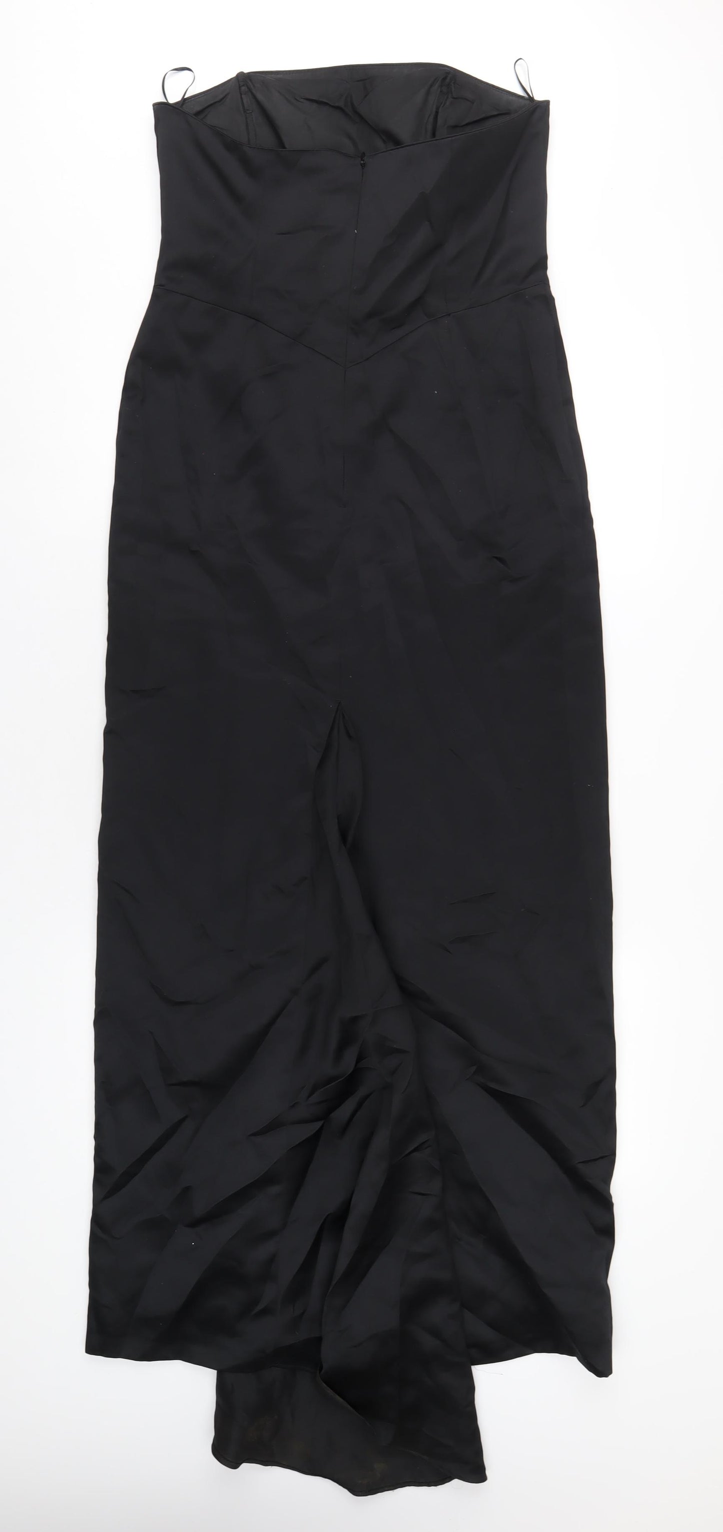 Debut Womens Black Polyester A-Line Size 12 Square Neck Zip