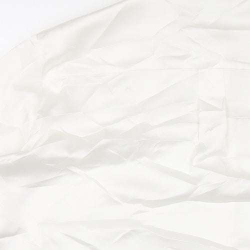 Marks and Spencer Womens White Polyester Basic Button-Up Size 16 Collared