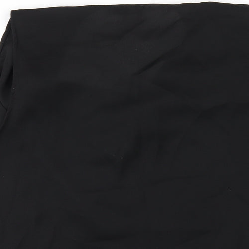 ASOS Womens Black Polyester Basic Tank Size 12 Cowl Neck