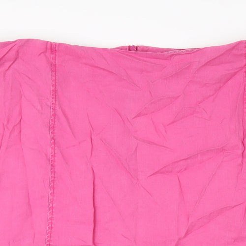 Ann Harvey Womens Pink Lyocell A-Line Skirt Size 22 Zip