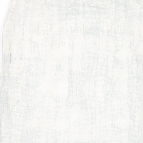 Calvin Klein Womens White Viscose Straight & Pencil Skirt Size 16 Zip