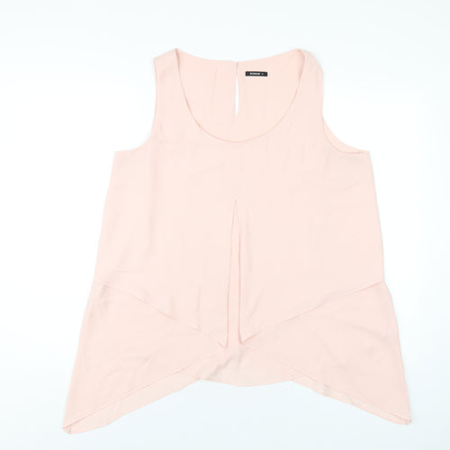 Roman Womens Pink Polyester Basic Tank Size 16 Scoop Neck