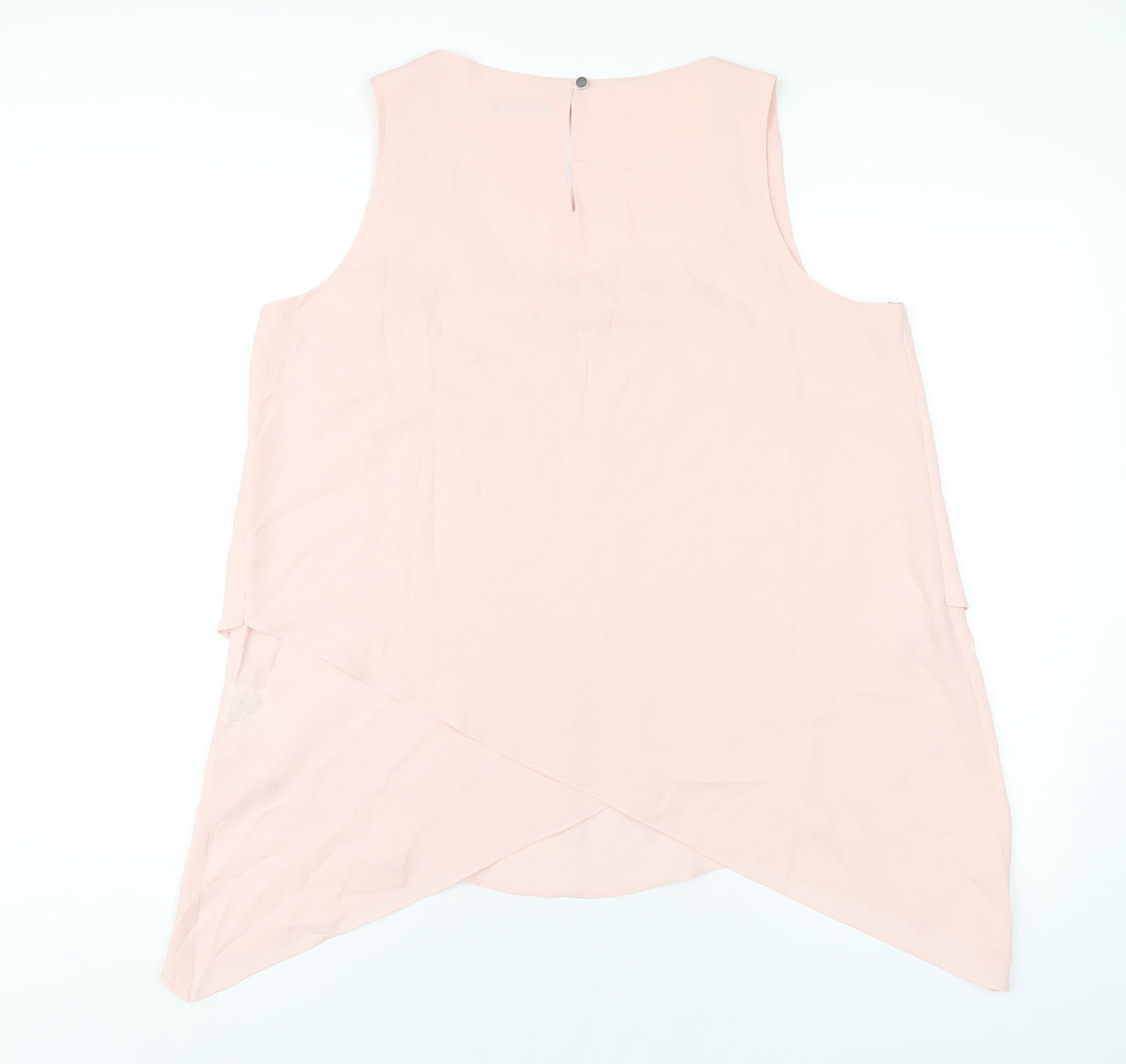 Roman Womens Pink Polyester Basic Tank Size 16 Scoop Neck