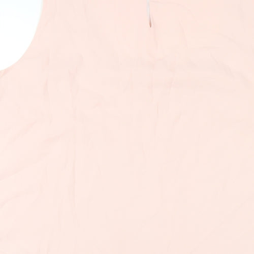 Roman Womens Pink Polyester Basic Tank Size 16 Scoop Neck