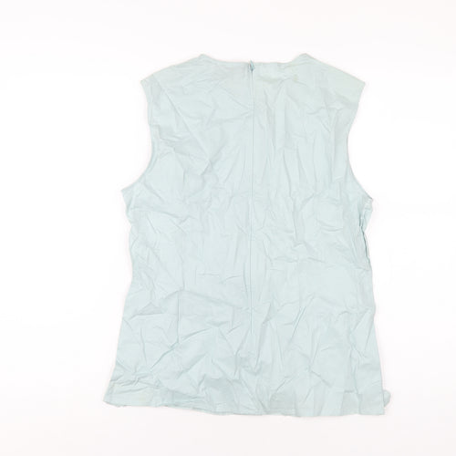 Jaeger Womens Green Cotton Basic Tank Size 14 Round Neck