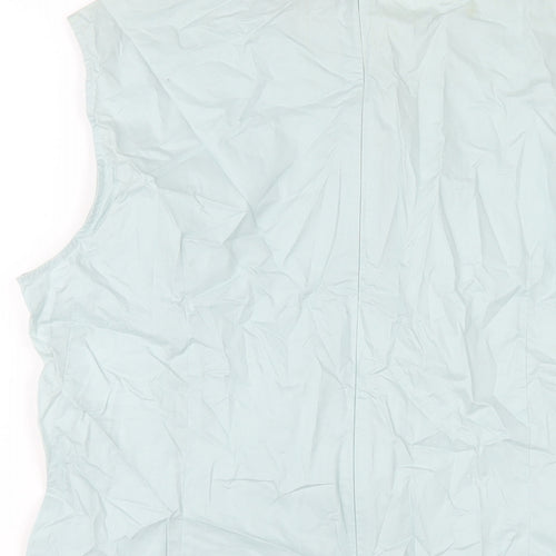 Jaeger Womens Green Cotton Basic Tank Size 14 Round Neck