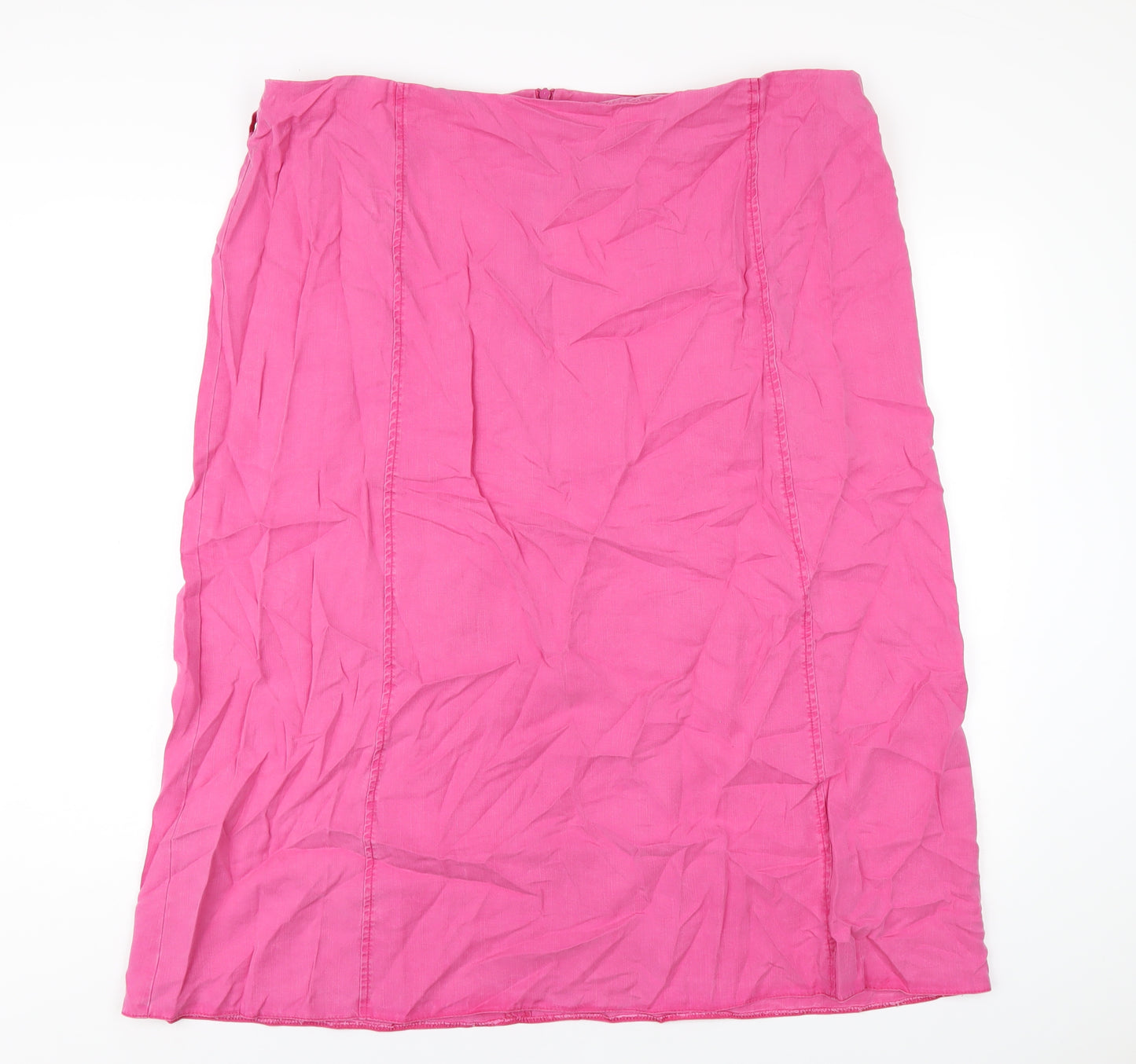 Ann Harvey Womens Pink Lyocell A-Line Skirt Size 22 Zip