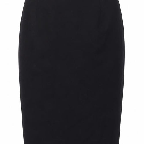 Marks and Spencer Womens Blue Polyester Straight & Pencil Skirt Size 10 Zip