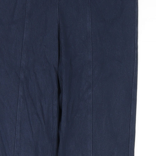 Damart Womens Blue Cotton Trousers Size 14 L29 in Regular