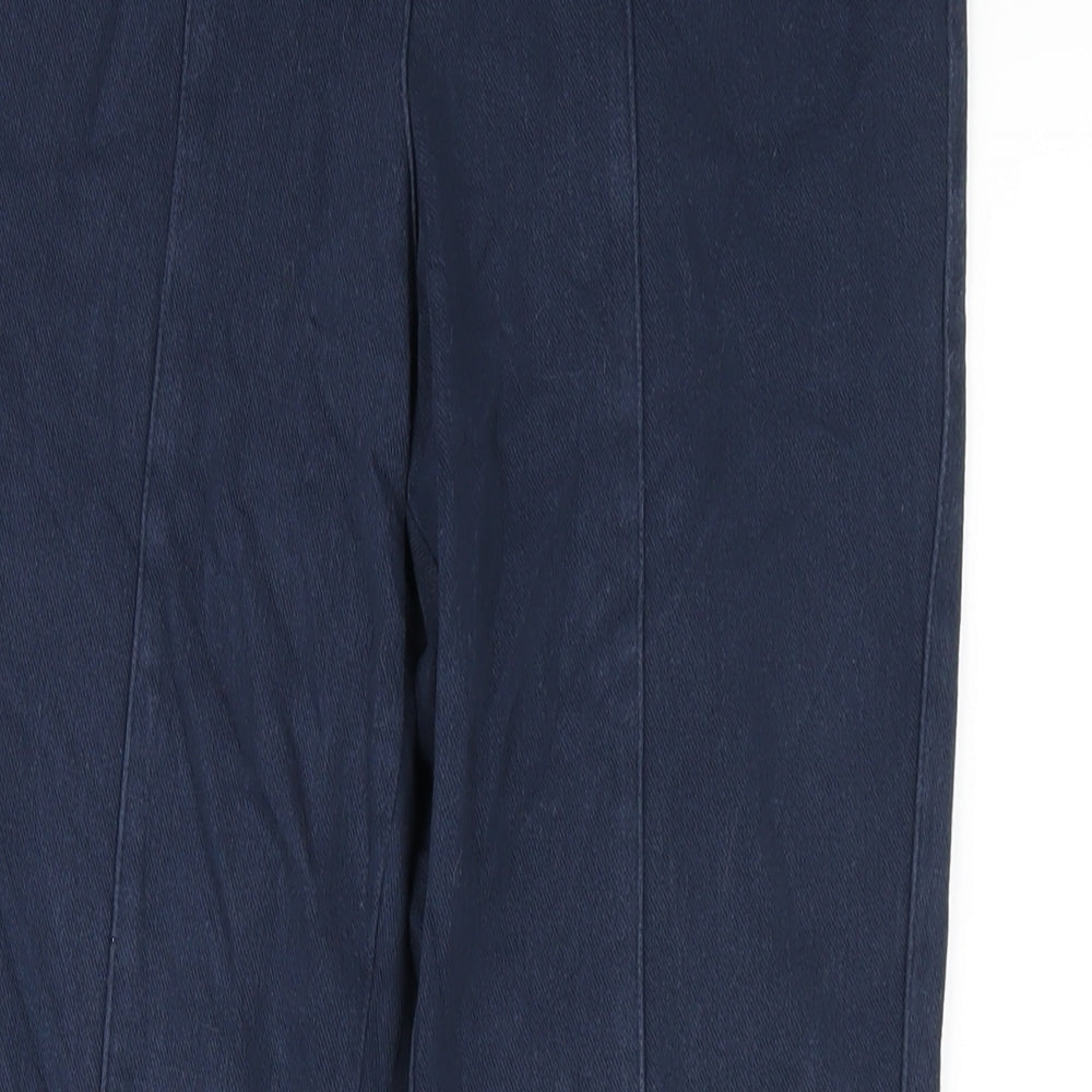 Damart Womens Blue Cotton Trousers Size 14 L29 in Regular