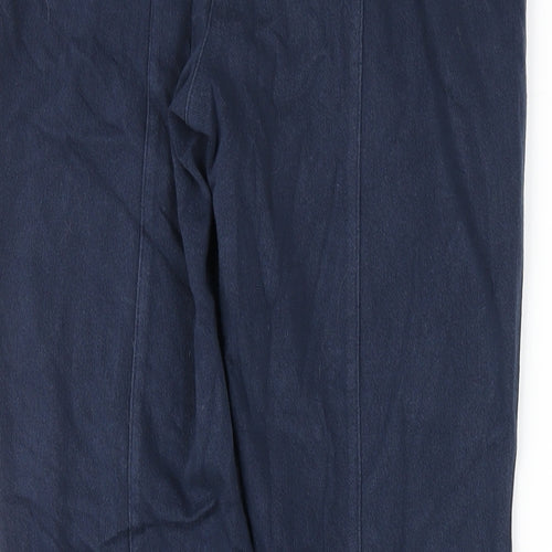 Damart Womens Blue Cotton Trousers Size 14 L29 in Regular