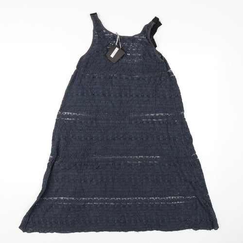Bolongaro Trevor Womens Blue Polyester A-Line Size S Scoop Neck Pullover