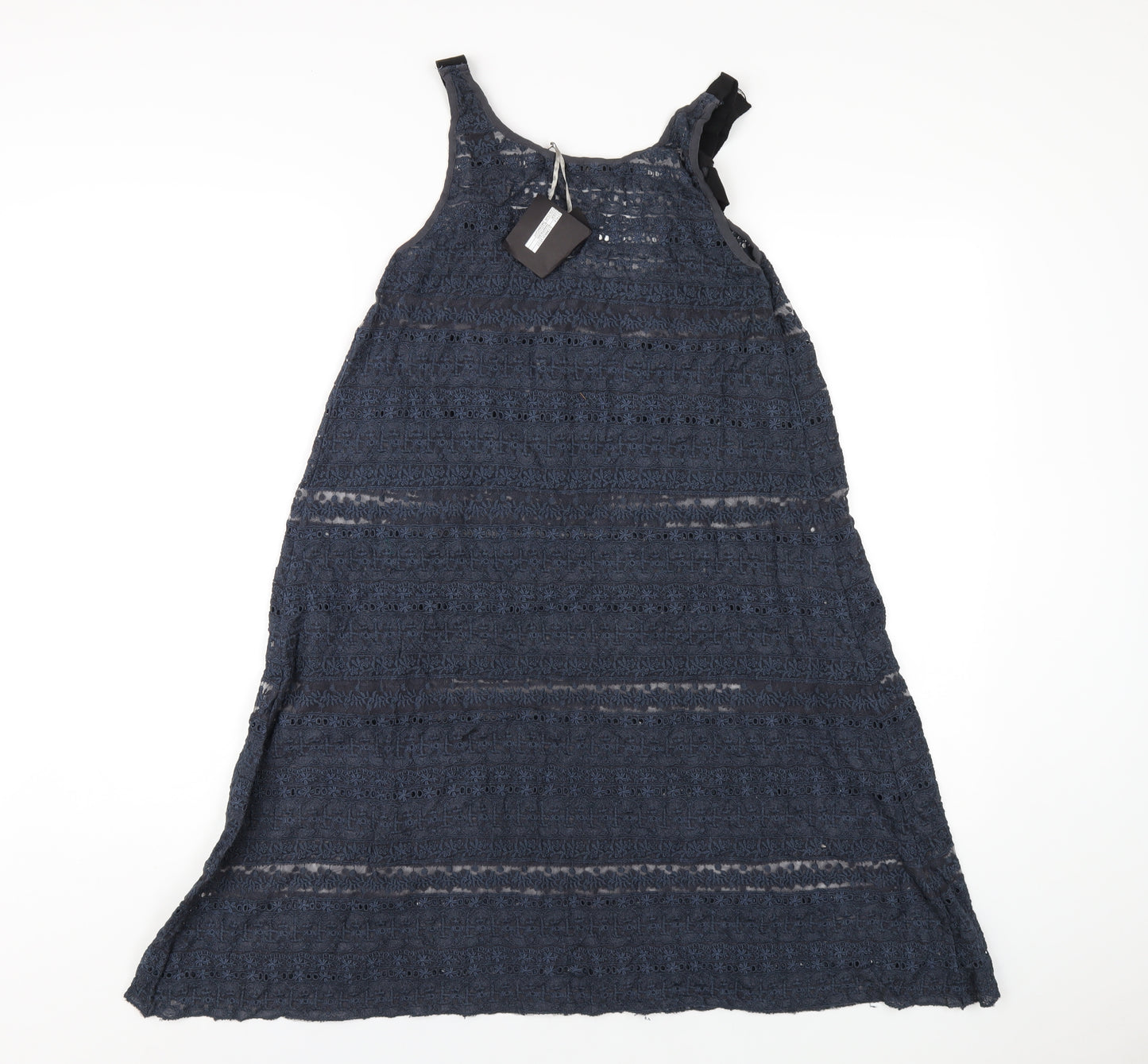 Bolongaro Trevor Womens Blue Polyester A-Line Size S Scoop Neck Pullover