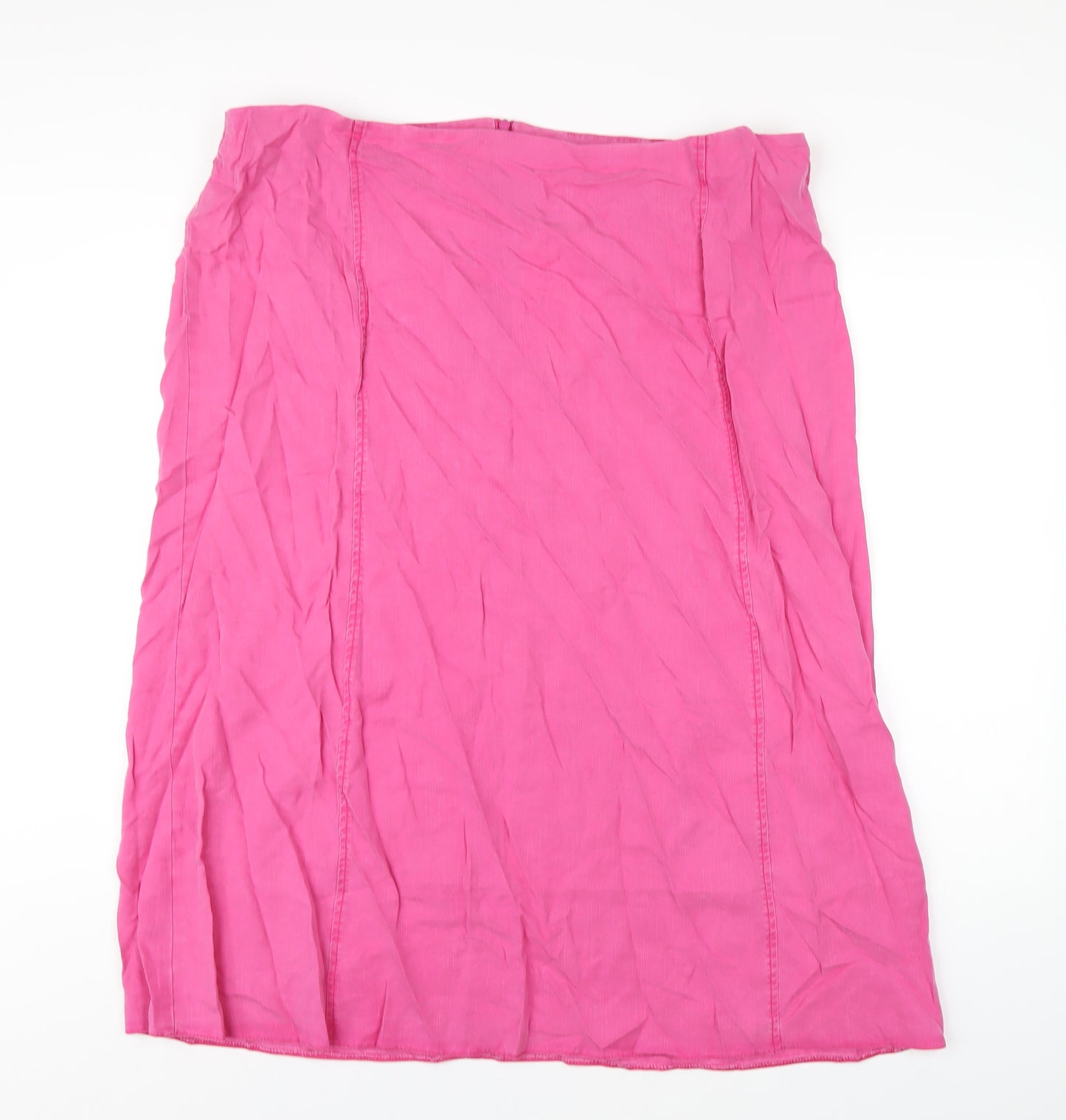 Ann Harvey Womens Pink Lyocell A-Line Skirt Size 22 Zip