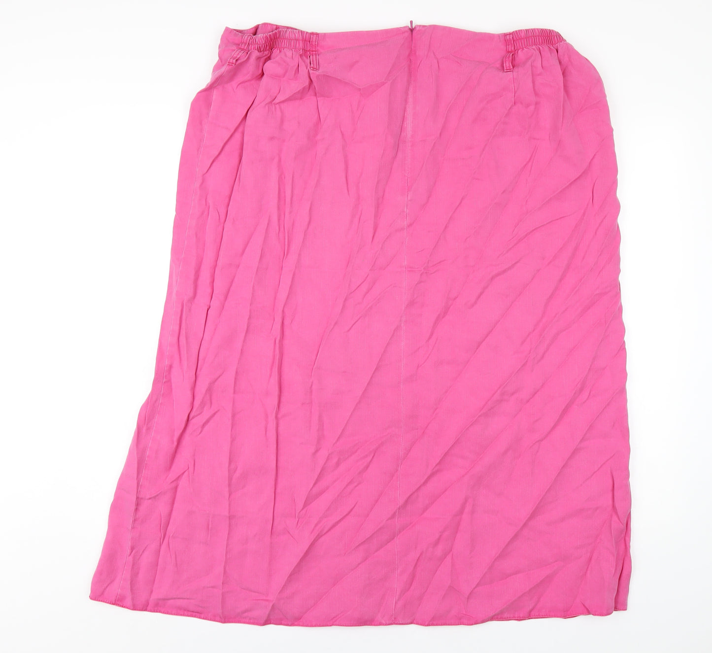 Ann Harvey Womens Pink Lyocell A-Line Skirt Size 22 Zip