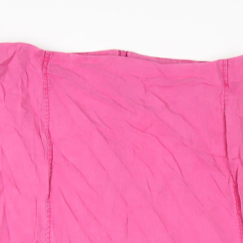 Ann Harvey Womens Pink Lyocell A-Line Skirt Size 22 Zip